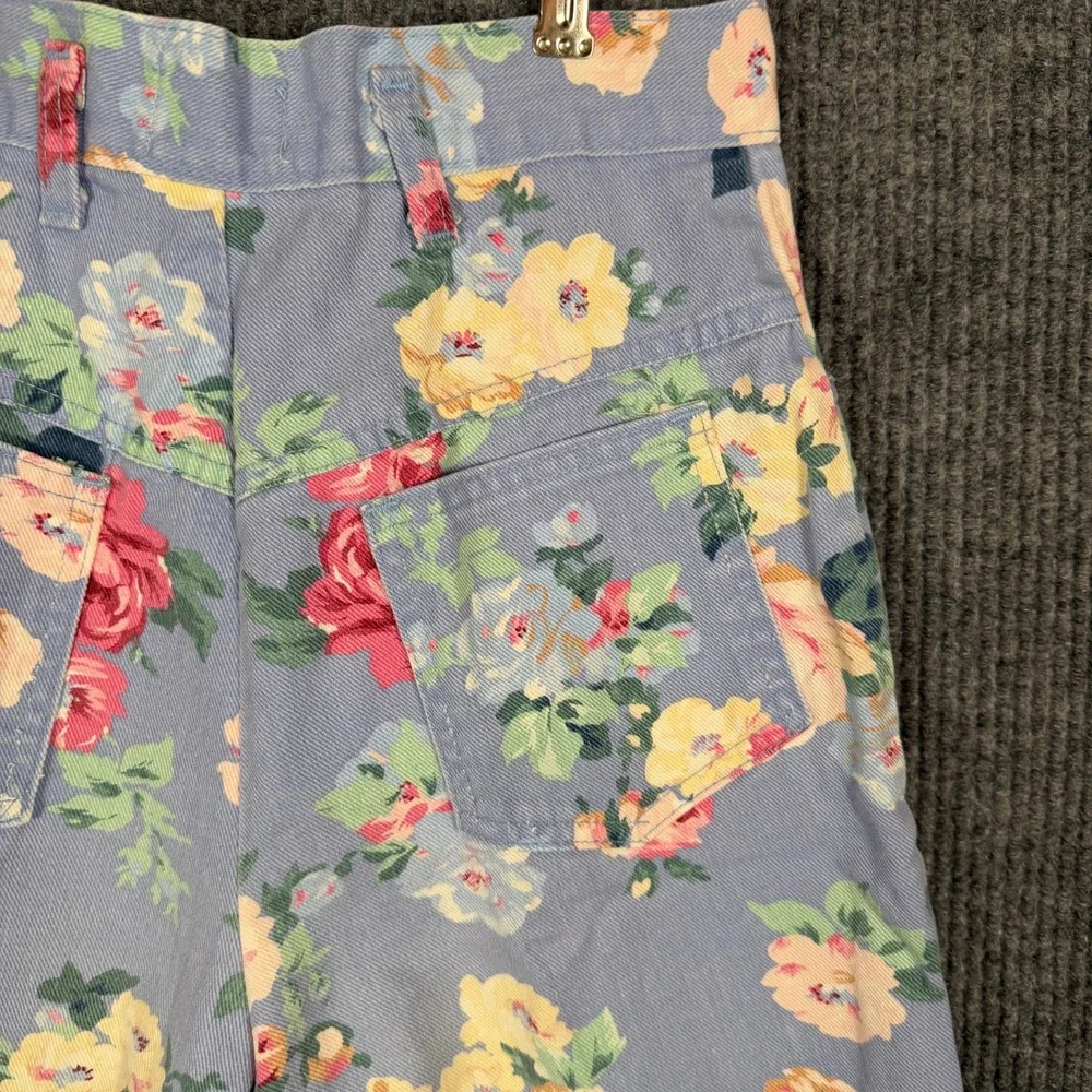 Vintage 90s Floral Mom Shorts 8 High Rise Cottagecore Jorts Pastel Grunge USA
